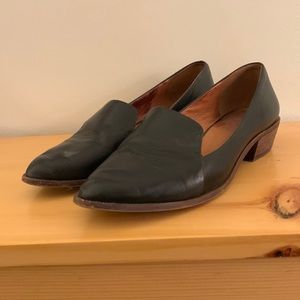 Madewell black leather loafers